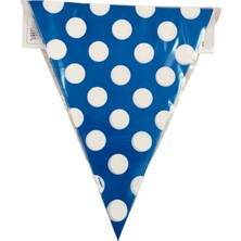 Event Party Store Bayrak Flama Mavi Puanlı 3,65M 12 Adet (Plastik)