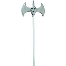 Event Party Store Cadılar Bayramı Halloween Kurukafa Çift Taraflı Balta Gri 95 cm