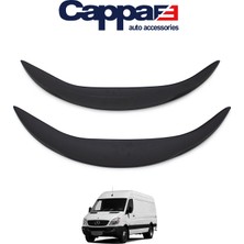 Cappafe Mercedes Sprinter W906 Arka Teker Kaplama Abs Mat Siyah 2 Parça 2006-2014