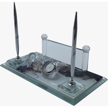 HDY 0401 İsme Özel Dekoratif Mermer Desenli Kristal Masaüstü İsimlik