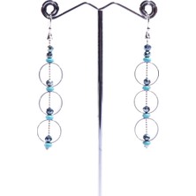 Tedz Collection Firuze Üçlü Halka Küpe