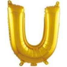 İKM Harf Balon Folyo Küçük Boy 16 Inç  35 cm Gold U