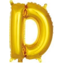 İKM Harf Balon Folyo Küçük Boy 16 Inç  35 cm Gold D