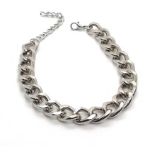X-lady Accessories Gümüş Kaplama Kalın Zincirli Cadena  Bileklik