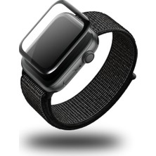 Kyver Apple Watch Seri 7/6/SE/5/4/3 Ekran Koruyucu 41mm 40mm 38mm Uyumlu 3D Kavisli Nano Cam