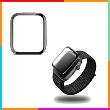 Kyver Apple Watch Seri 7/6/SE/5/4/3 Ekran Koruyucu 41mm 40mm 38mm Uyumlu 3D Kavisli Nano Cam