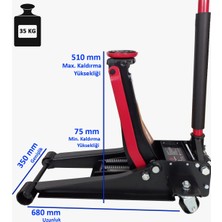 Worldforce 3 Ton Kriko Çift Pistonlu F1 Düşük Profil 35 kg