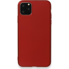 Piyasa Sepeti Apple iPhone 11 Pro Max (6.7'') Premium Silikon Kılıf Bordo