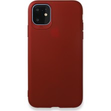 Piyasa Sepeti Apple iPhone 11 (6.1'') Premium Silikon Kılıf Bordo