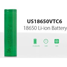 Sony Vtc6 3120MAH 30A-60A 3.6V US18650 Li-Ion Batarya