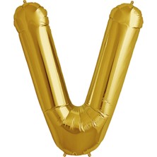 İKM Harf Balon Folyo Orta Boy  75 cm Gold V