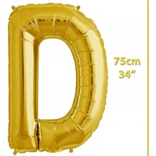 İKM Harf Balon Folyo Orta Boy  75 cm Gold D