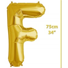 İKM Harf Balon Folyo Orta Boy  75 cm Gold F