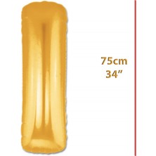 İKM Harf Balon Folyo Orta Boy  75 cm Gold I