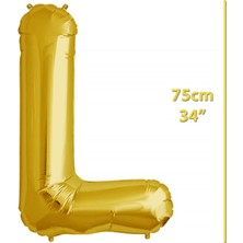 İKM Harf Balon Folyo Orta Boy  75 cm Gold L
