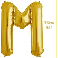 İKM Harf Balon Folyo Orta Boy  75 cm Gold M