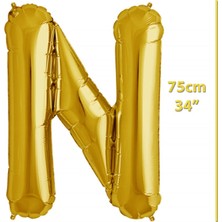 İKM Harf Balon Folyo Orta Boy  75 cm Gold N