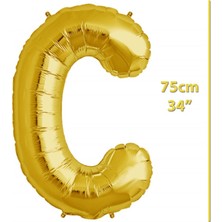İKM Harf Balon Folyo Orta Boy  75 cm Gold C