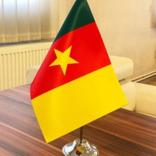 Fors Bayrak Krom Direkli Kamerun Masa Bayrağı Tekli