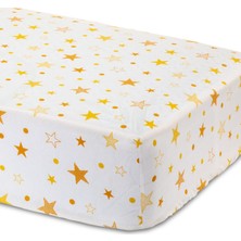 Sluupy Yellow Star Fitted Bebek Çarşafı 80X140 cm