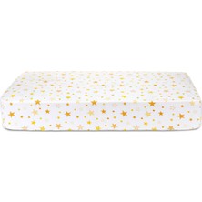 Sluupy Yellow Star Fitted Bebek Çarşafı 60X120 cm