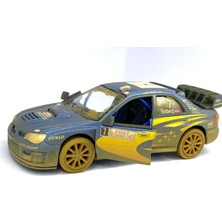 Kinsmart Subaru Impreza Wrc 2007 (Çamurlu) -  Çek Bırak 5inch. Lisanslı Model Araba, Oyuncak Araba 1:36