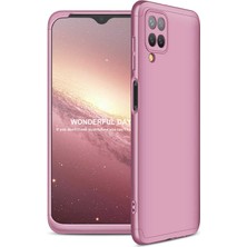 CoverZone Samsung Galaxy A12 Pro Kılıf Soft Hard Koruma Ays Rose Gold Gold