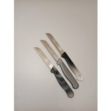 Solingen Bıçak 3'lü Set Siyah Ebruli Simli ve Mermer Desen