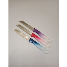 Solingen Bıçak 3'lü Set Mor Mavi Pembe