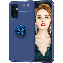 Case 4U Samsung Galaxy A32 4G Kılıf Autofocus Shockprof Ravel Yüzüklü Standlı Slikon Kapak Lacivert