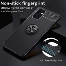 Case 4U Samsung Galaxy A32 4G Kılıf Autofocus Shockprof Ravel Yüzüklü Standlı Slikon Kapak Lacivert