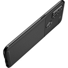 Case 4U Oneplus Nord N10 5g Kılıf Rugged Armor Karbon Desenli Lüx Negro Silikon Arka Kapak Siyah