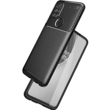 Case 4u Oneplus Nord N10 5g Kılıf Rugged Armor Karbon Desenli Lüx Negro Silikon Arka Kapak Lacivert