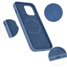 Case 4u Apple iPhone 12 Pro Kılıf Mat Silikon Wireless Kapak Silksafe Siyah - Magsafe Kablosuz Şarj Uyumlu