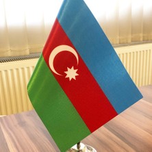 Fors Bayrak Krom Direkli Azerbaycan Masa Bayrağı Tekli