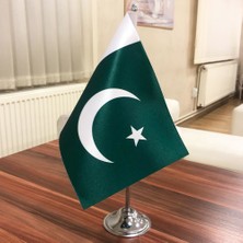 Fors Bayrak Pakistan Masa Bayrağı Krom Direkli Tekli Bayrak