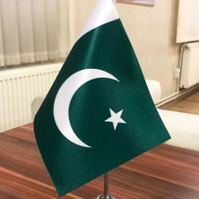 Fors Bayrak Pakistan Masa Bayrağı Krom Direkli Tekli Bayrak