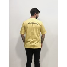 Amor Man Bol Kesim Oversize Dirsek Kol Göğüs Sırt Baskılı Pamuk Outdoor Erkek Tşört