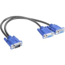 Boblov VGA Y Kablo VGA Splitter Kablo 2 Li VGA Çoklayıcı Kablo