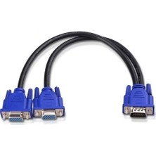 Boblov VGA Y Kablo VGA Splitter Kablo 2 Li VGA Çoklayıcı Kablo