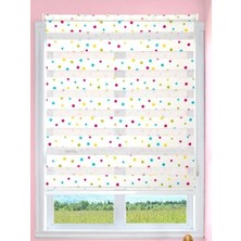 Asy Home Renkli Puanlı Zebra Perde