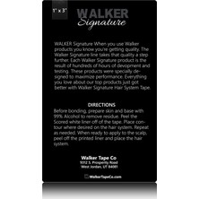 Walker Signature Tape Protez Saç Bandı Düz (''1 x 3'' - 2.5cm x 7.5cm) 36 Adet