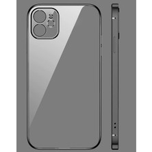 Ally Apple iPhone 12 6.1 Metal Görünümlü Darbeye Dayanıklı Silikon Kılıf AL-33857
