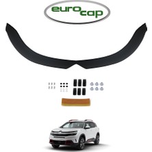 Eurocap Citroen C5 Aircross Ön Kaput Koruyucu Rüzgarlık Deflektör Akrilik Abs 3 mm Parlak Siyah 2017 ve Sonrası