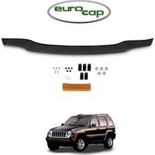 Eurocap Jeep Cherokee Ön Kaput Koruma Rüzgarlığı 3 mm Akrilik (Abs) Parlak Siyah Deflektör 2002-2008