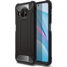 Caseart Xiaomi Redmi Note 9 Pro 5g  Kapak Çift Katmanlı Zırh Tank Kılıf - Siyah