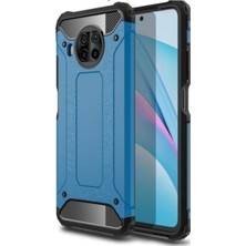 Caseart Xiaomi Redmi Note 9 Pro 5g  Kapak Çift Katmanlı Zırh Tank Kılıf - Mavi