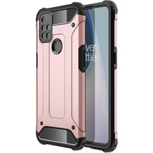 Caseart One Plus Nord N10 5g Kapak Çift Katmanlı Zırh Tank Kılıf - Rose Gold
