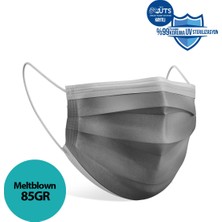 Medizer Gri Meltblown Kumaş Full Ultrasonik 3 Katlı Cerrahi Maske - Burun Telli