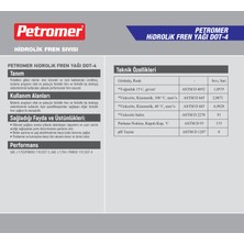 Petromer Dot-4 Hidrolik Fren Yağı  500 ml